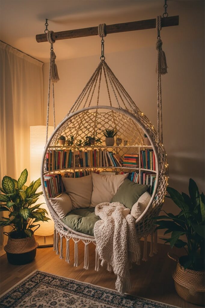 Reading Nook With Hanging Chair