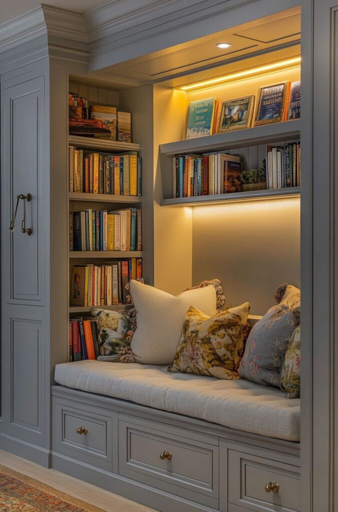 Reading Nook With Storage Bench