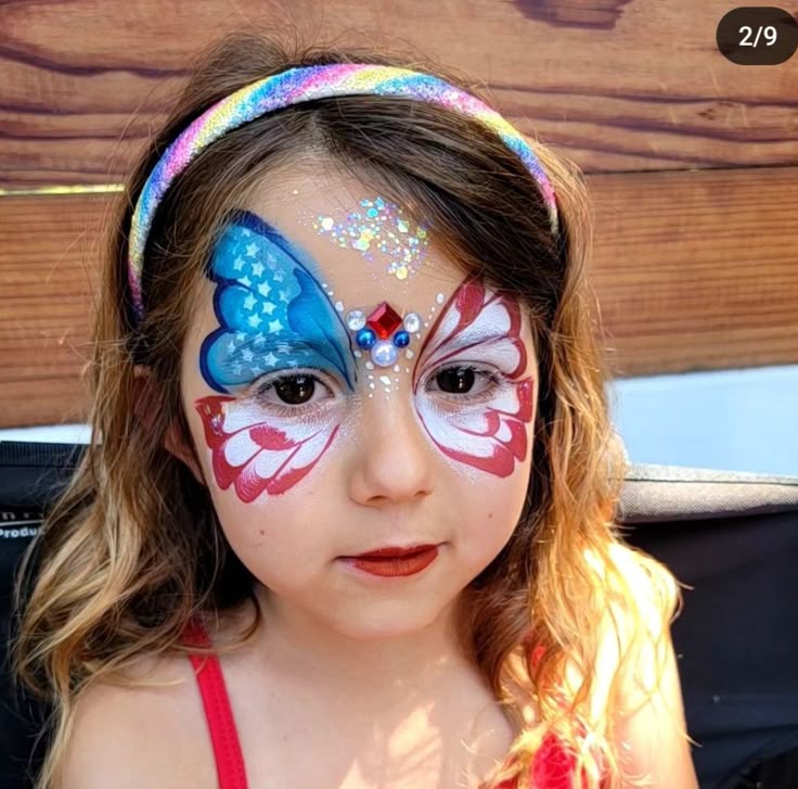 Red, White, and Blue Butterfly