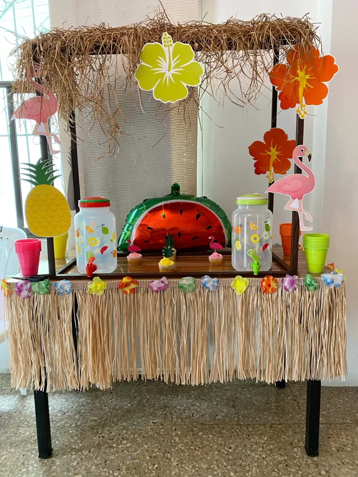 Set Up a Tropical Drink Station