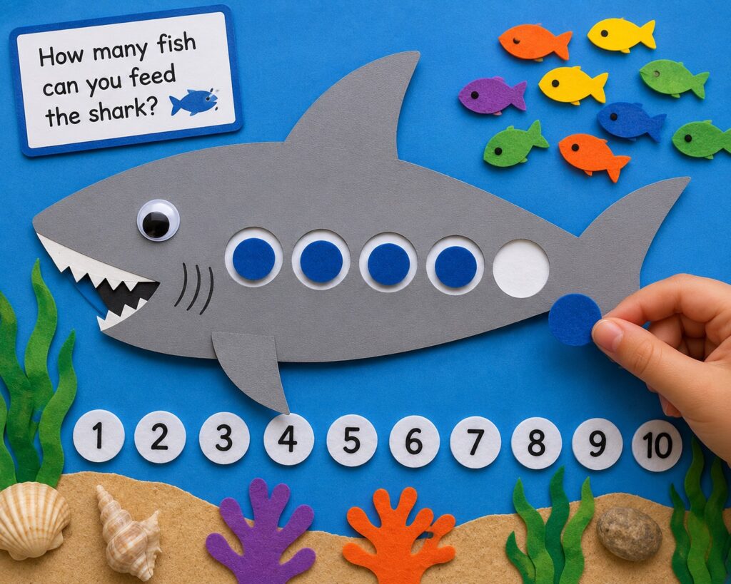 Shark Counting Craft
