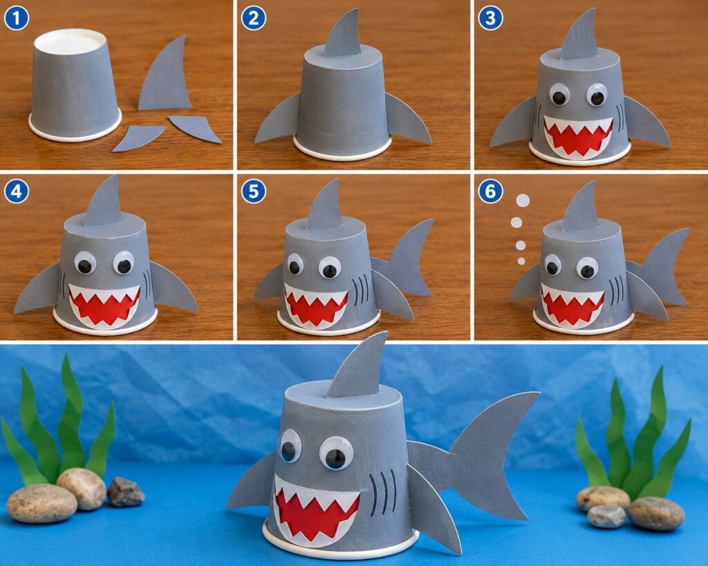 Shark Paper Cup Craft