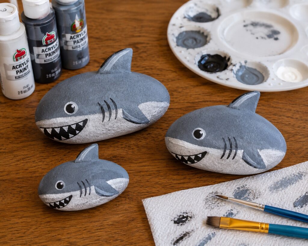 Shark Rock Painting