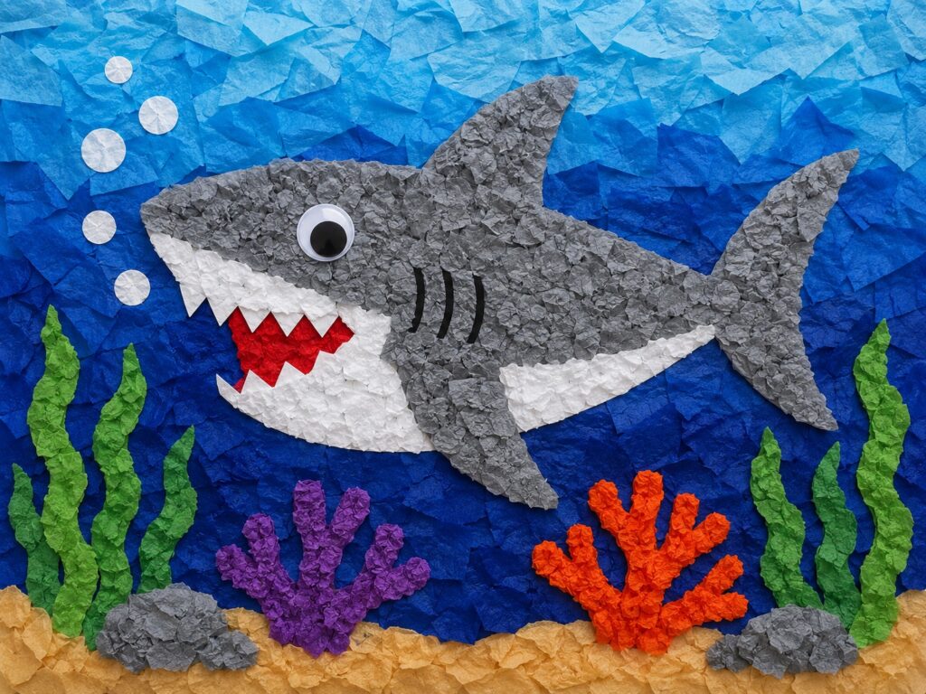 Shark Tissue Paper Art. 800 by 600