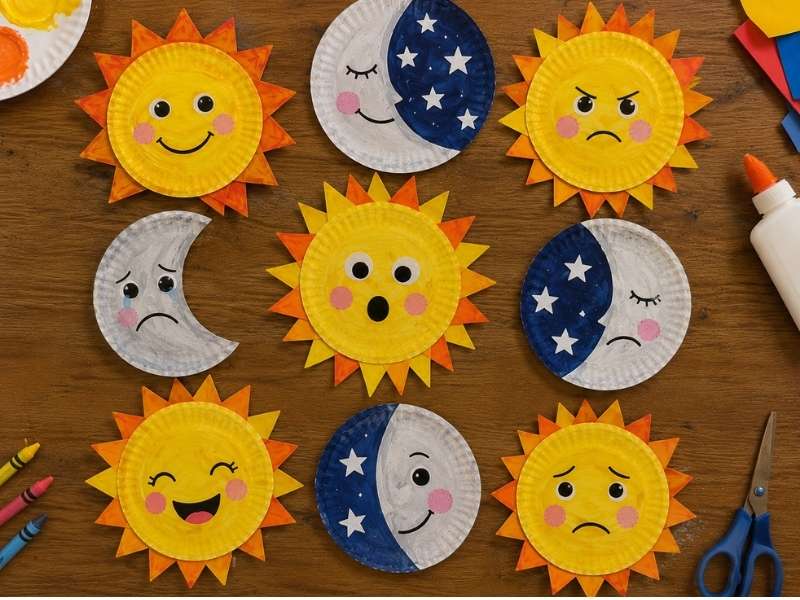  Sun and Moon Emotion Faces