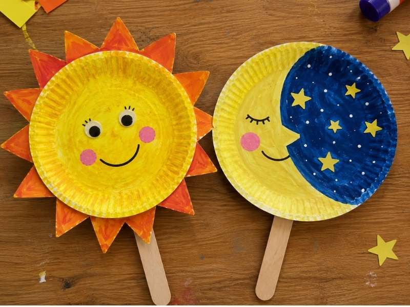 Sun and Moon Puppet Craft