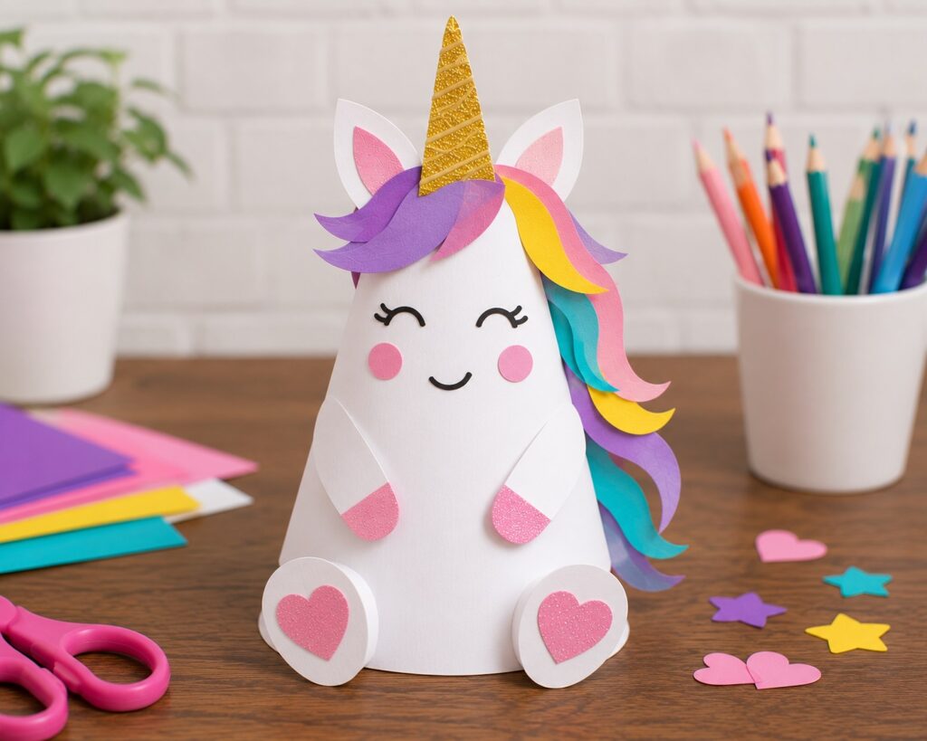  Unicorn Paper Cone Character