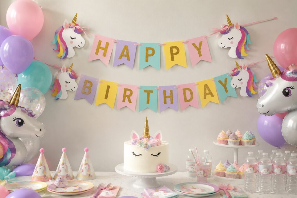  Unicorn Party Banner