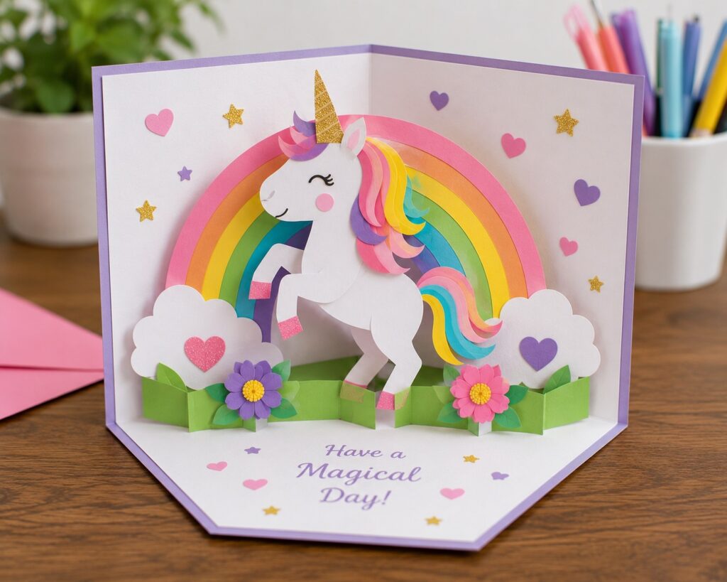 Unicorn Pop-Up Card