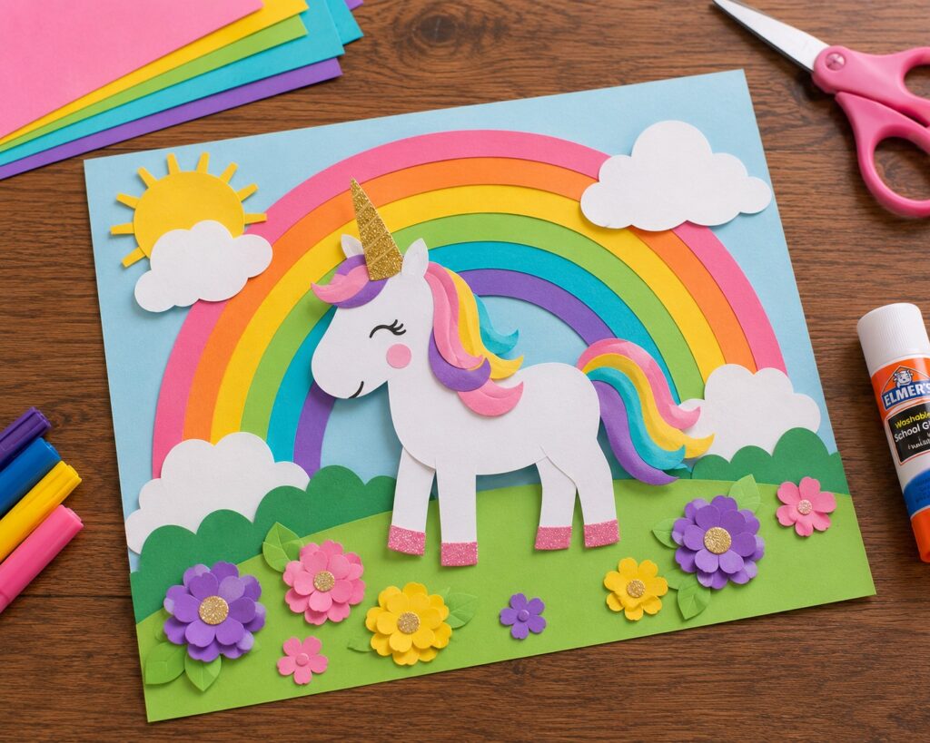 Unicorn Rainbow Scene