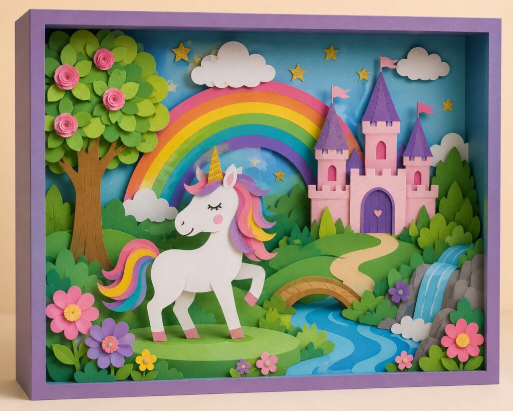 Unicorn Story Scene Diorama