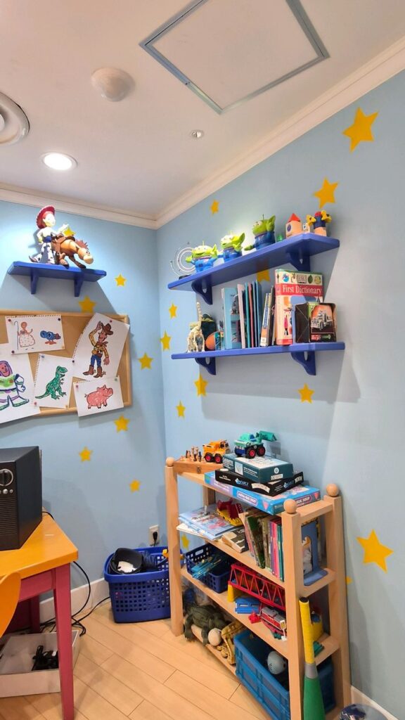 Use Toy Storage That Feels Part of the Theme