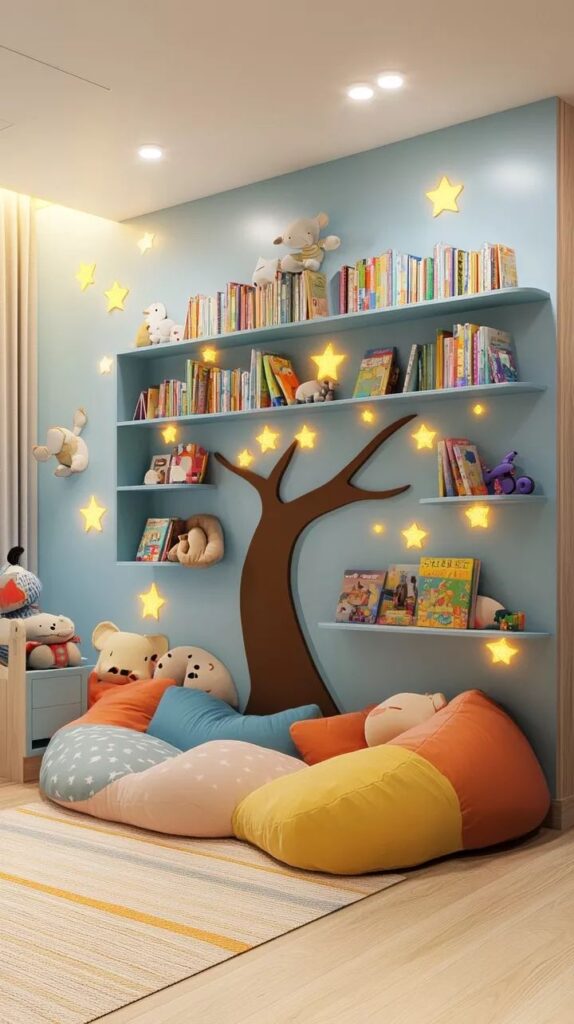 Wall-Mounted Bookshelves