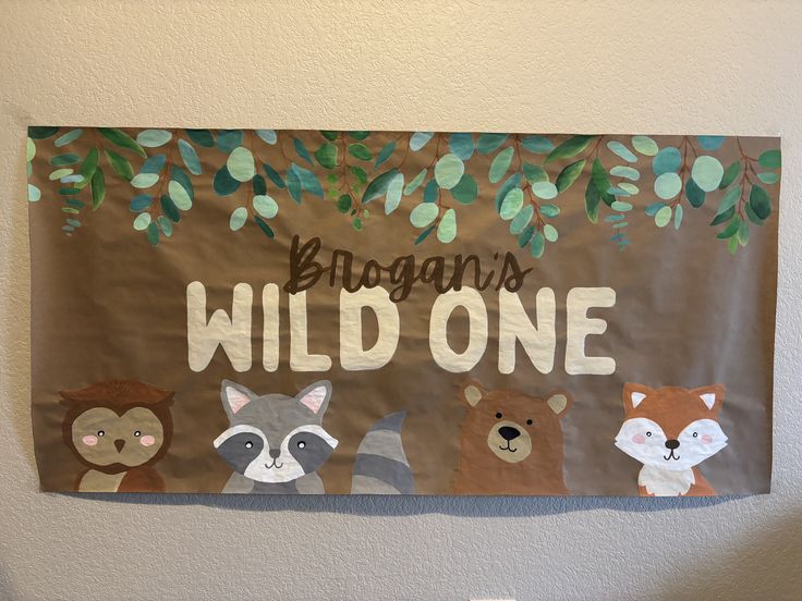  Woodland Animal Banner
