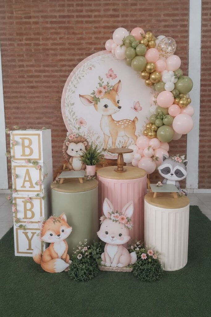 Woodland-Themed Backdrop