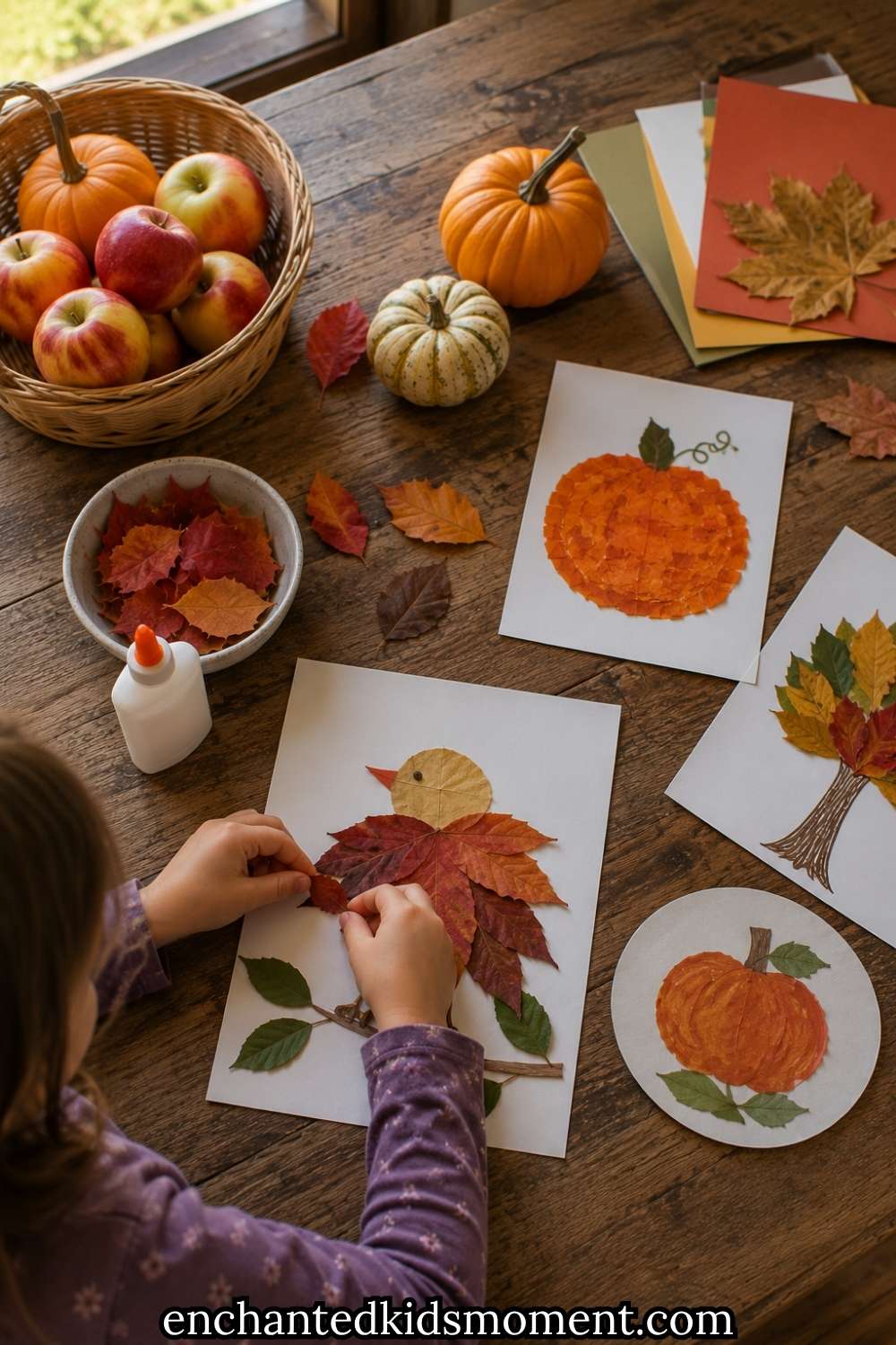 15 Creative Fall Crafts for Kids Using Leaves, Apples, and Pumpkins