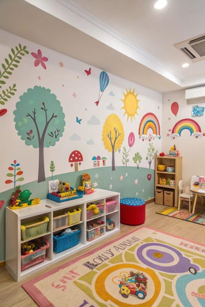 Add a Shared Play Area shared girls room