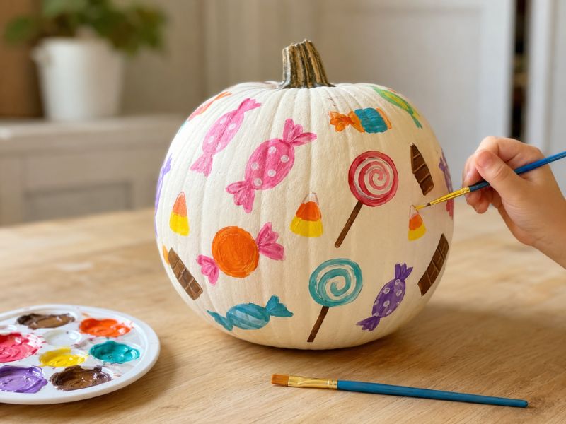 Candy Halloween Pumpkin Painting Ideas Kids Can Make