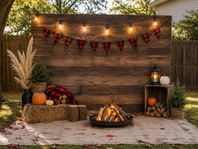 Cozy Campfire Backdrop
