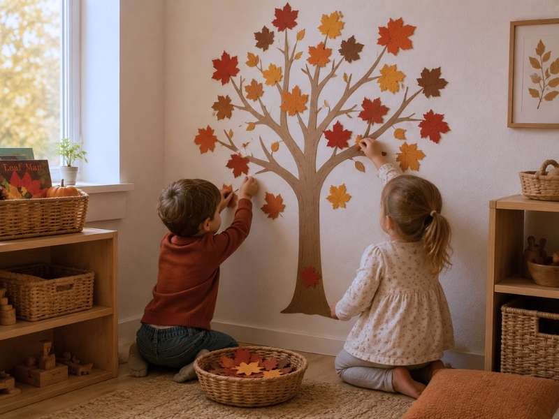 Create Simple Fall Traditions Around Your Fall-Themed Kids Play Corner