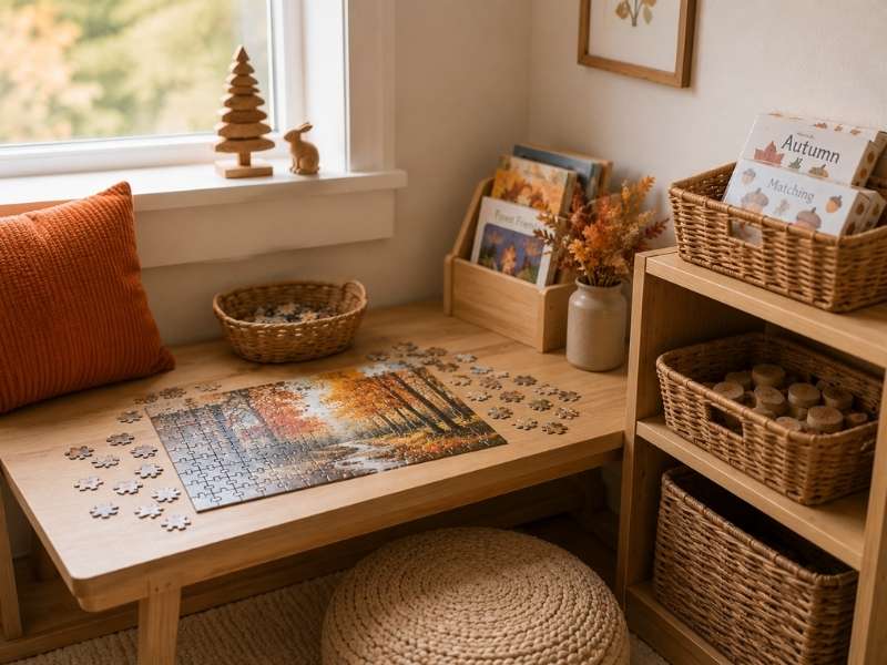 Create a Cozy Puzzle and Game Corner.