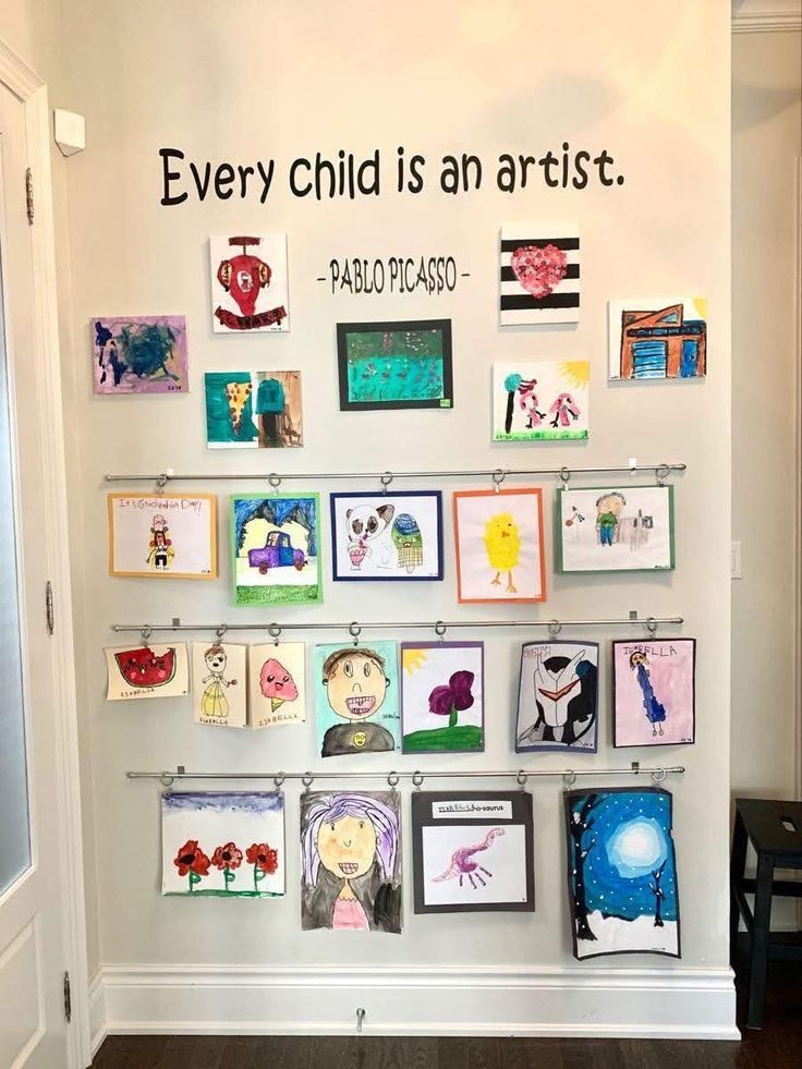 Create a Gallery Wall Using Your Child's Artwork