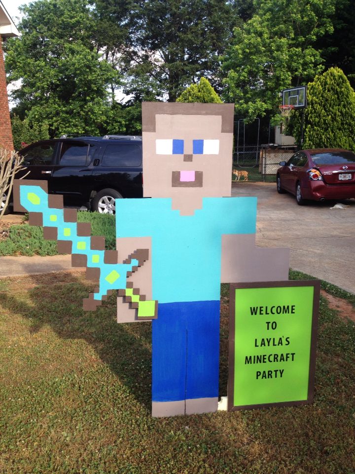 Create a Minecraft Welcome Sign