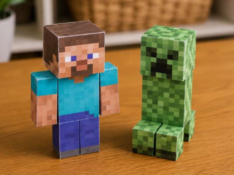 Create a Minecraft paper craft.