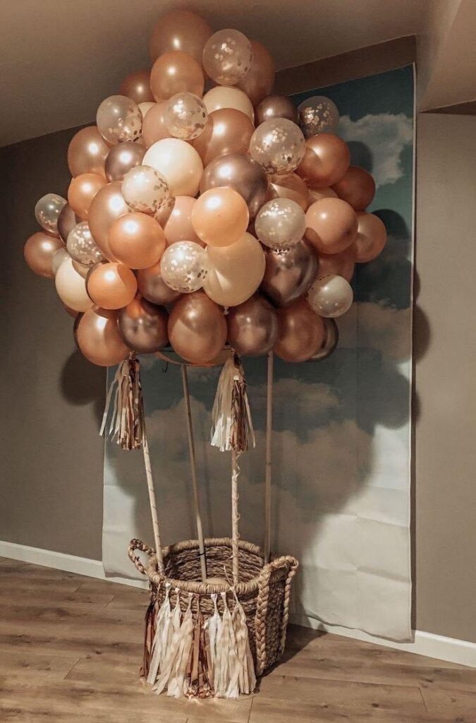 Fall Hot Air Balloon Backdrop