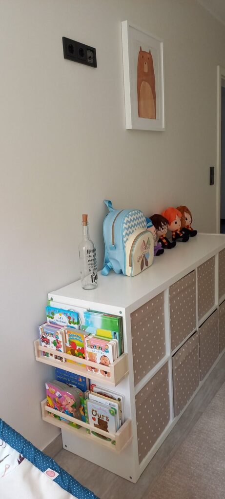  Add a Narrow Bookshelf Instead of a Bulky Cabinet