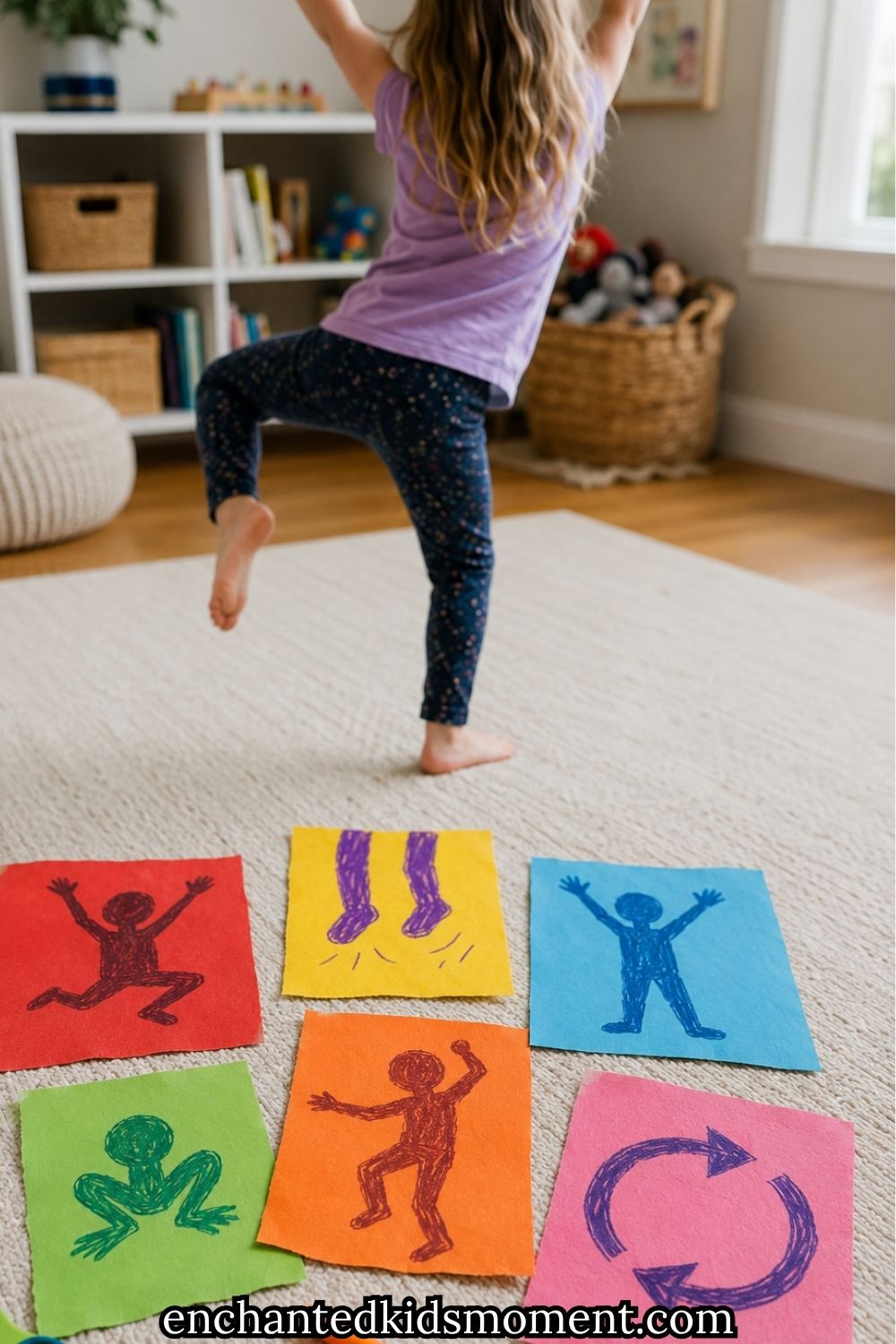 How to Make Colorful Paper Movement Break Cards for Active Kids