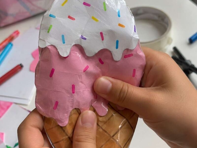 How to Make a Paper Squishy Ice Cream That Looks Real and Feels Soft