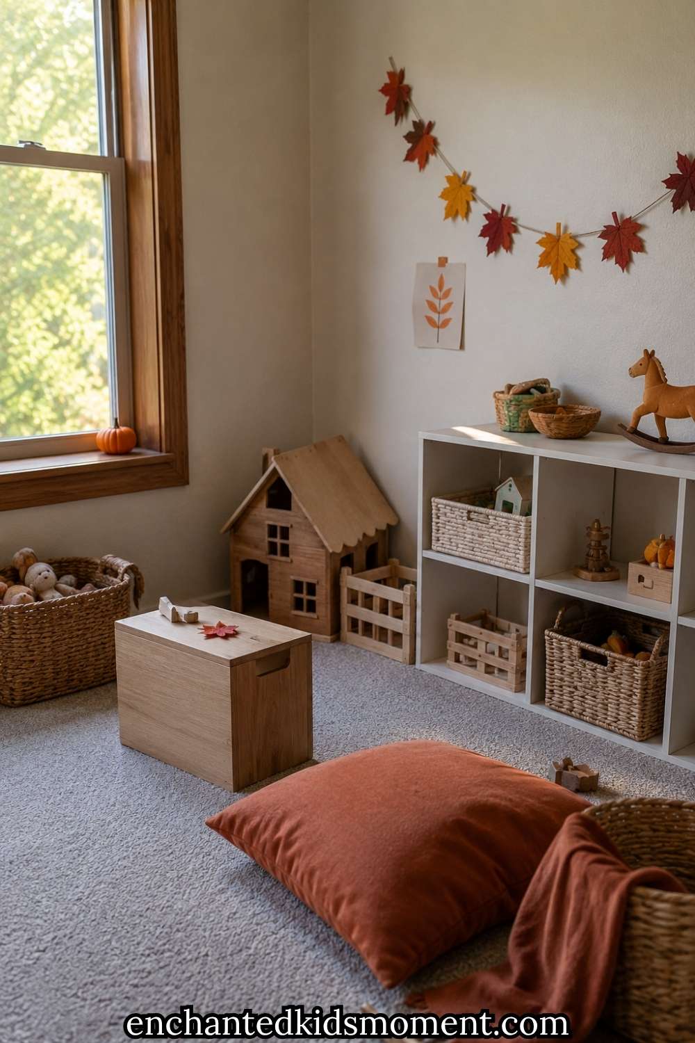 How to Set Up a Beautiful Fall-Themed Kids Play Corner