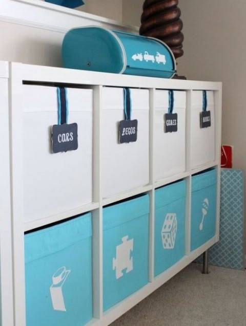 Label Storage With Pictures for Younger Children