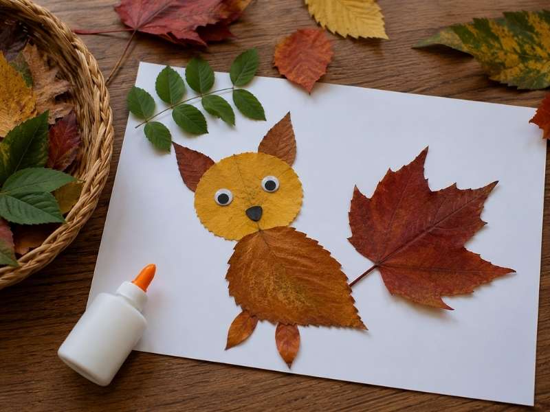 Leaf Animal Collage