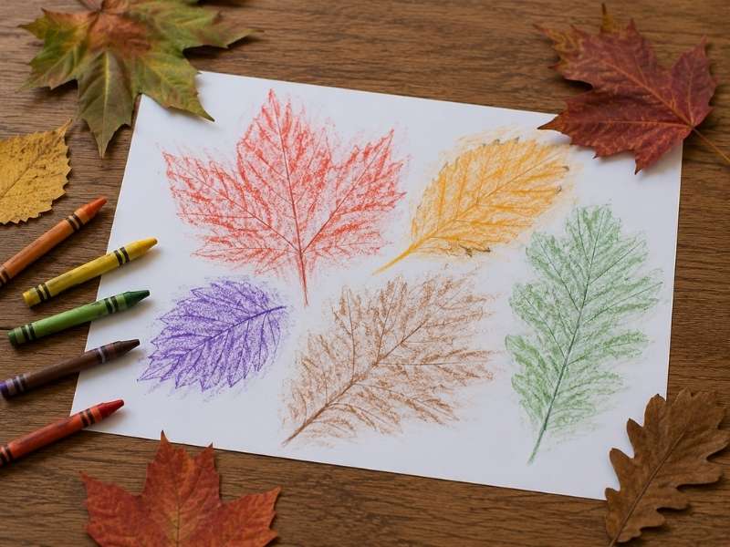 Leaf Rubbing Art