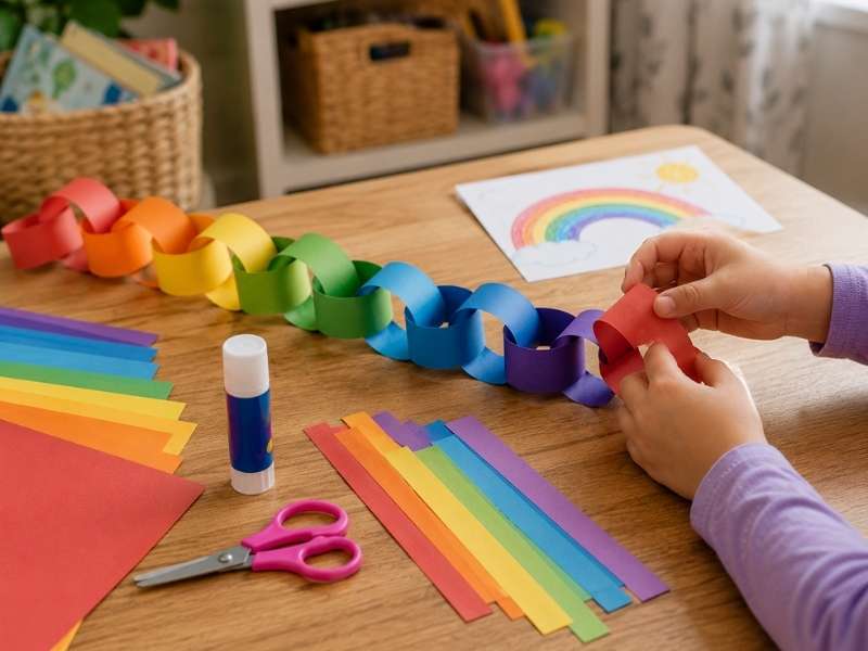 Make a Rainbow Paper Chain