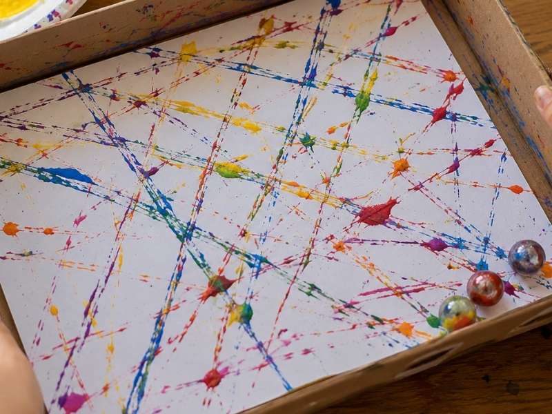 Marble Rolling Painting