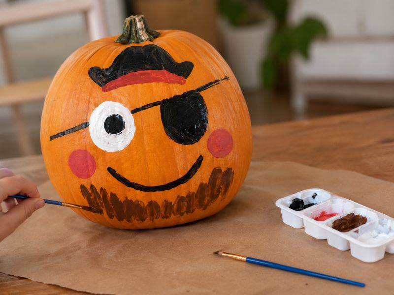 Pirate Halloween Pumpkin Painting Ideas