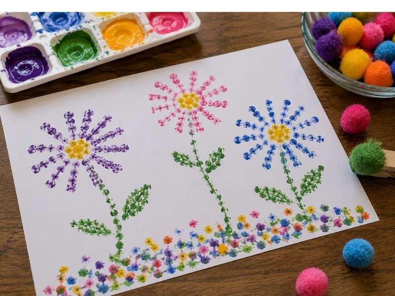 Pom pom painting