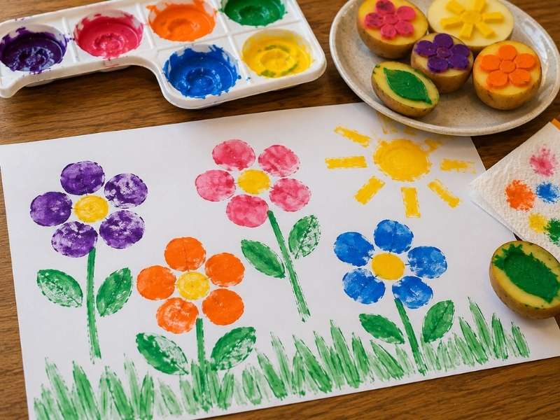 Potato Stamp Painting