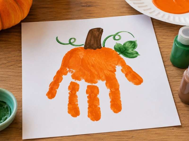 Pumpkin Handprint Keepsake