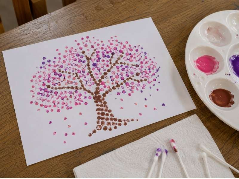 Q-Tip Dot Painting.