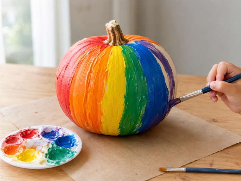 Rainbow Pumpkin Painting Ideas