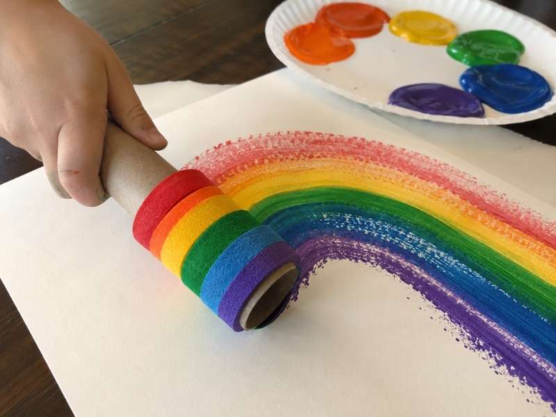 Rainbow Roller Painting