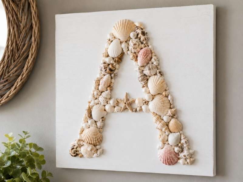 Seashell Initial Wall Art