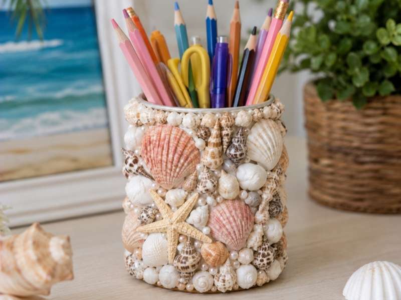 Seashell Pencil Holder