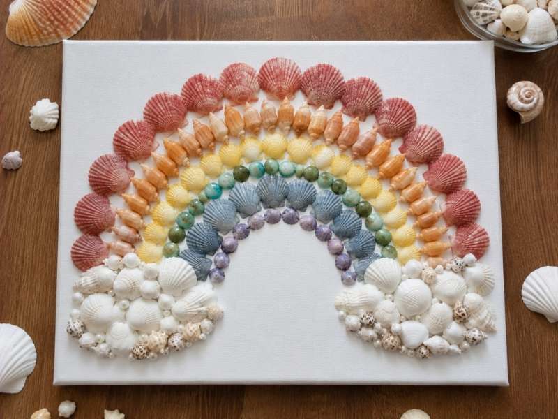 Seashell Rainbow Art