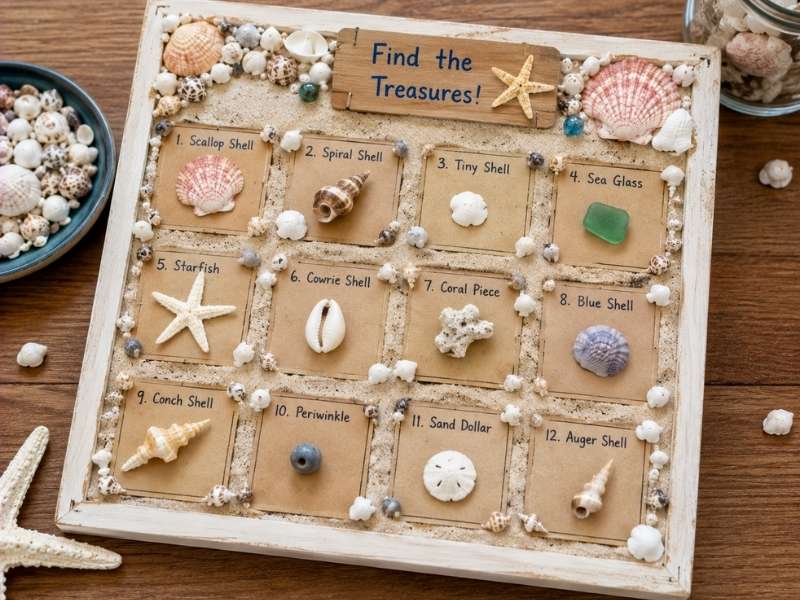 Seashell Treasure Hunt Board