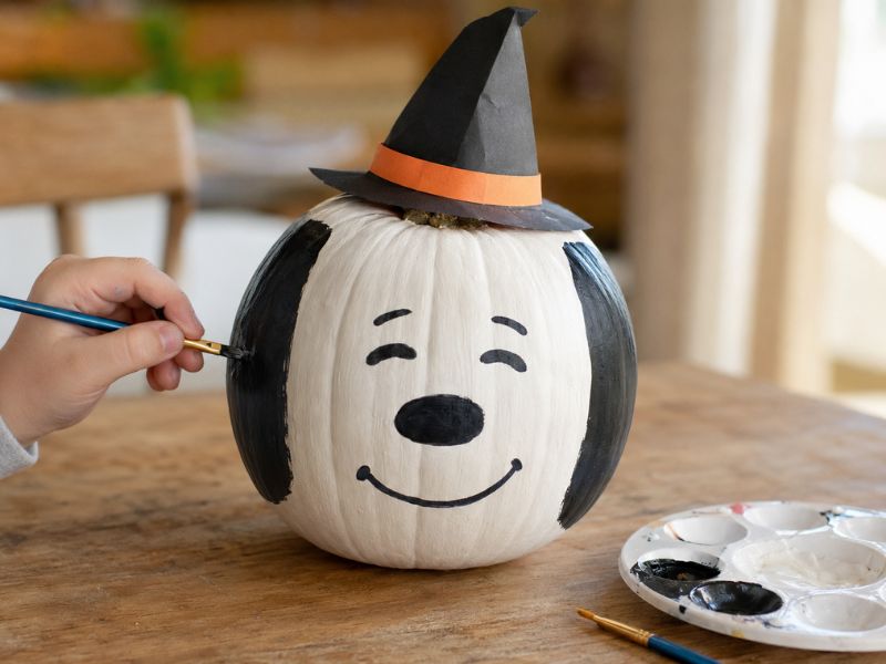 Snoopy Halloween Pumpkin Painting Ideas Kids Can Make
